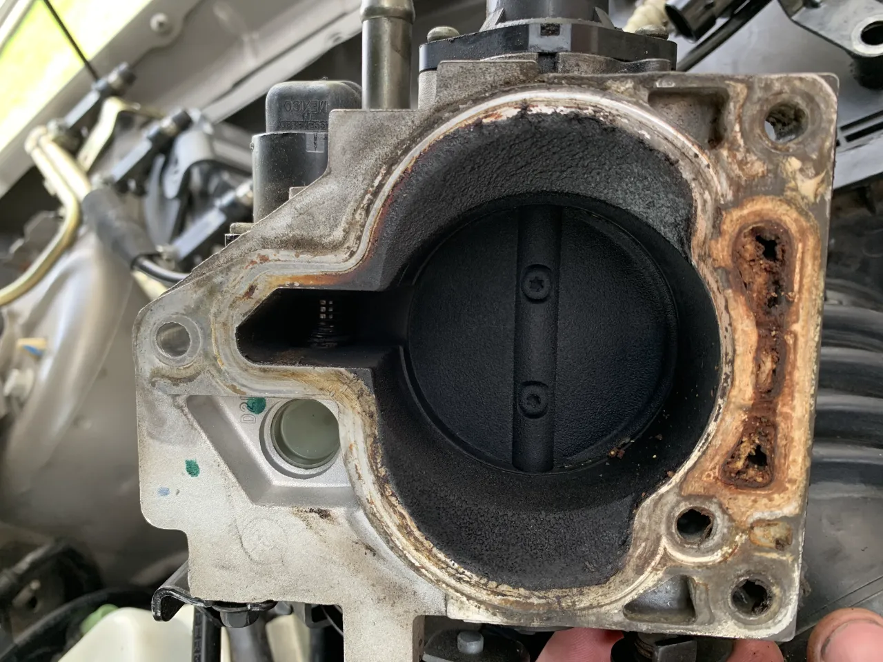 Throttle Body before CarbonTek cleaning