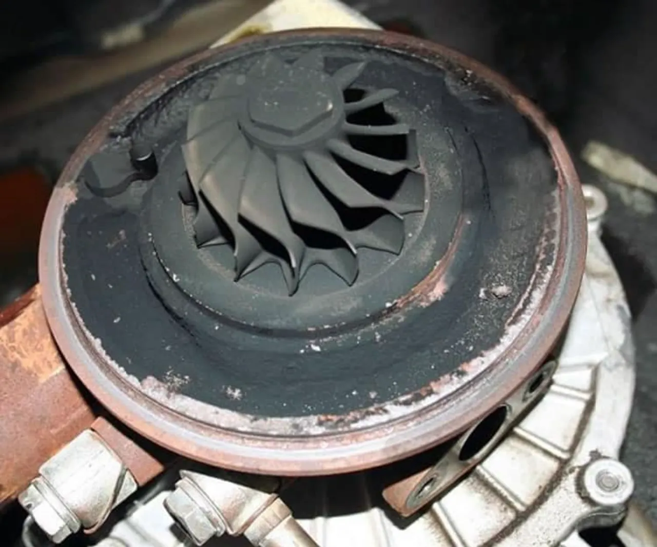 Turbo before CarbonTek cleaning